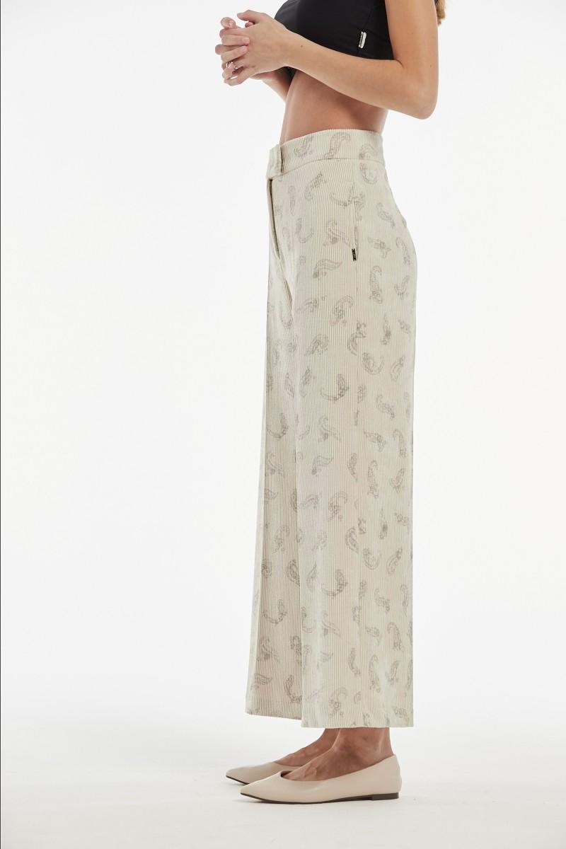 oky coky PANTALÓN LUANDA PANA ESTAMPADA Descuento
