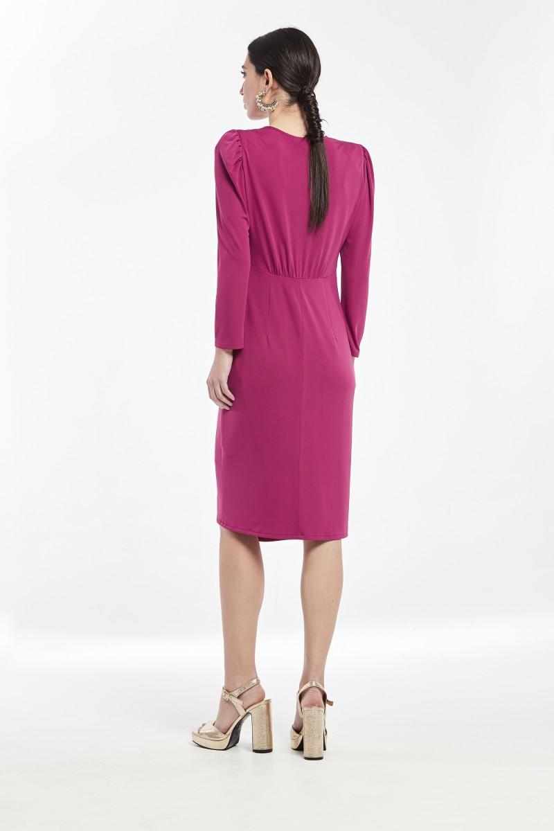 oky coky VESTIDO NUDO ESCOTE PICO PUNTO LISO Outlet online