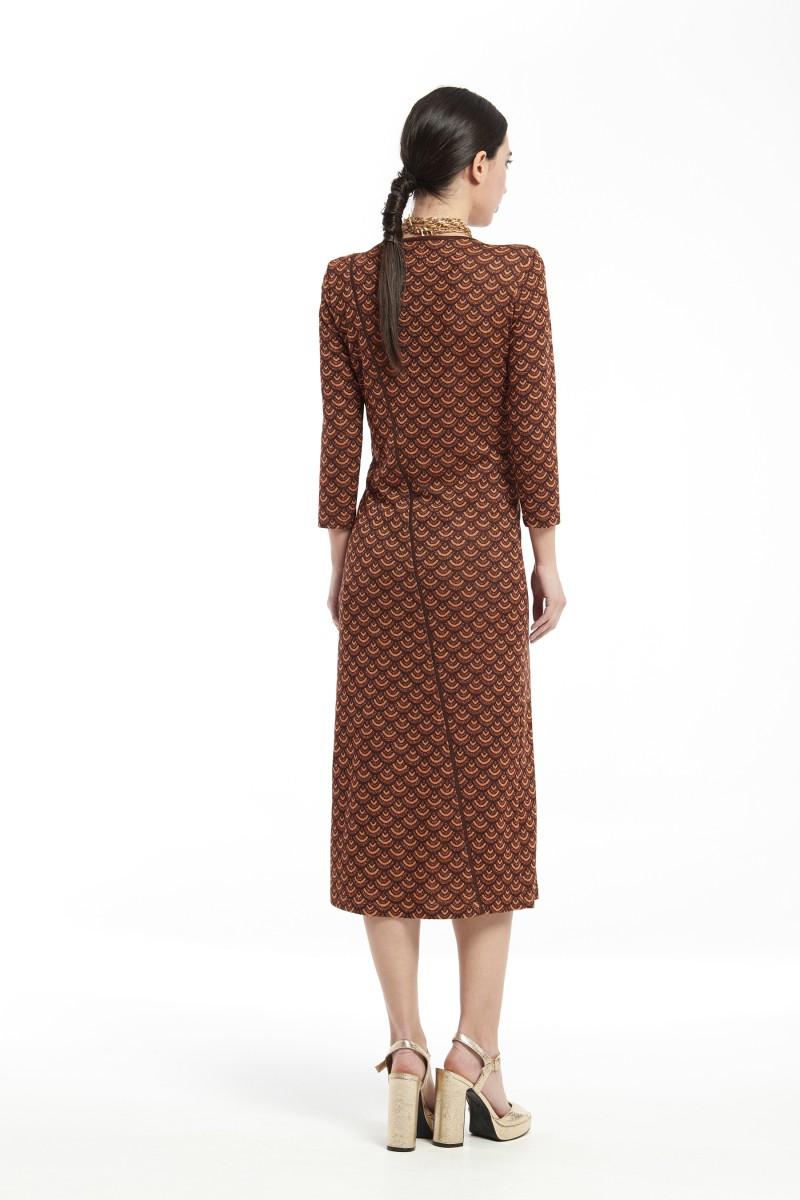 oky coky VESTIDOS CON CORTES MARCADOS PUNTO DE LUREX MULTICOLOR Venta caliente