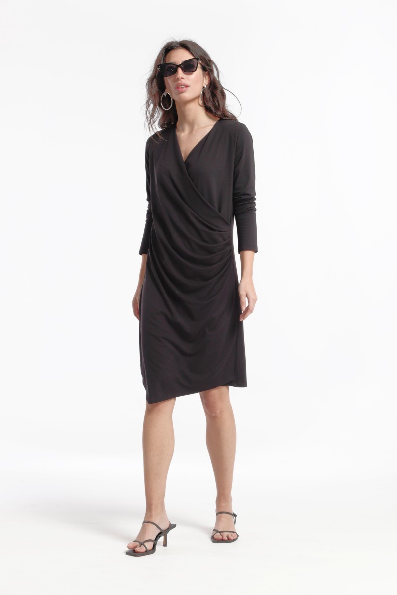 oky coky VESTIDO CRUZADO ASIMÉTRICO PUNTO SOFT