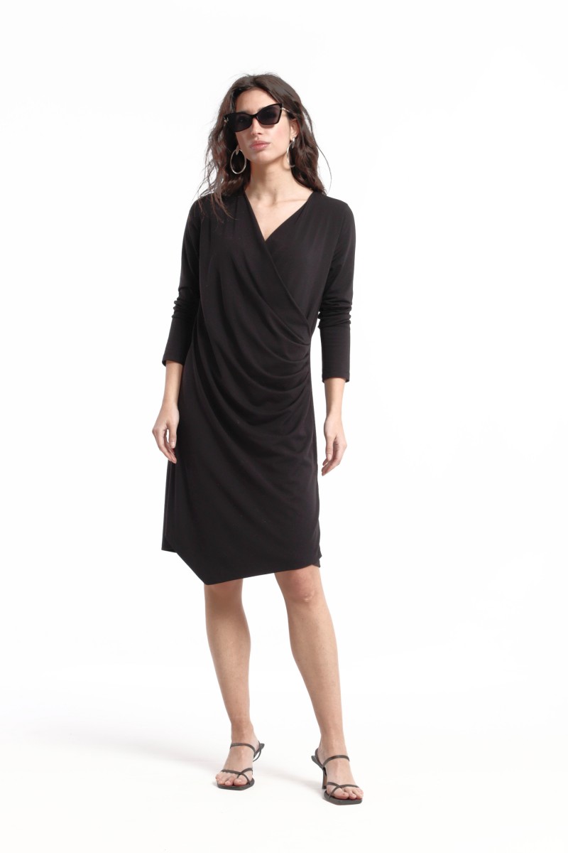 oky coky VESTIDO CRUZADO ASIMÉTRICO PUNTO SOFT Mejor oferta