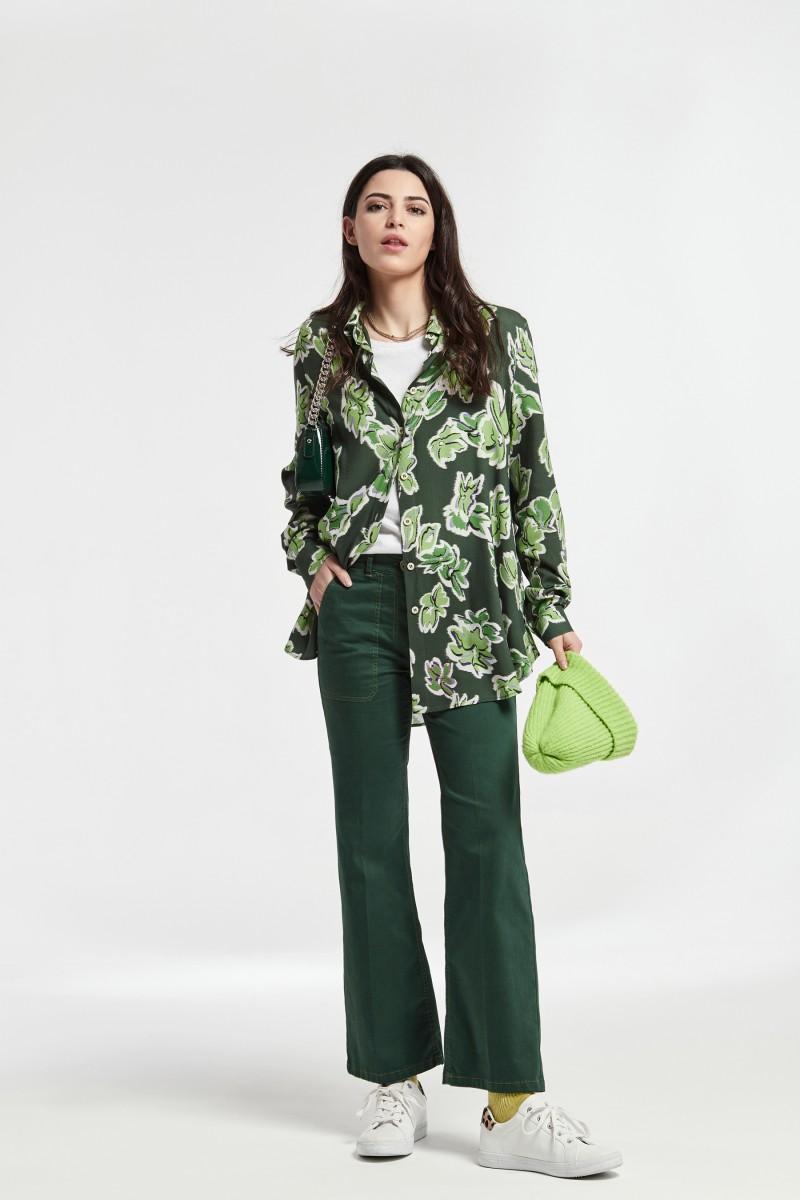 oky coky CAMISA AMPLIA ESTAMPADO FLOR
