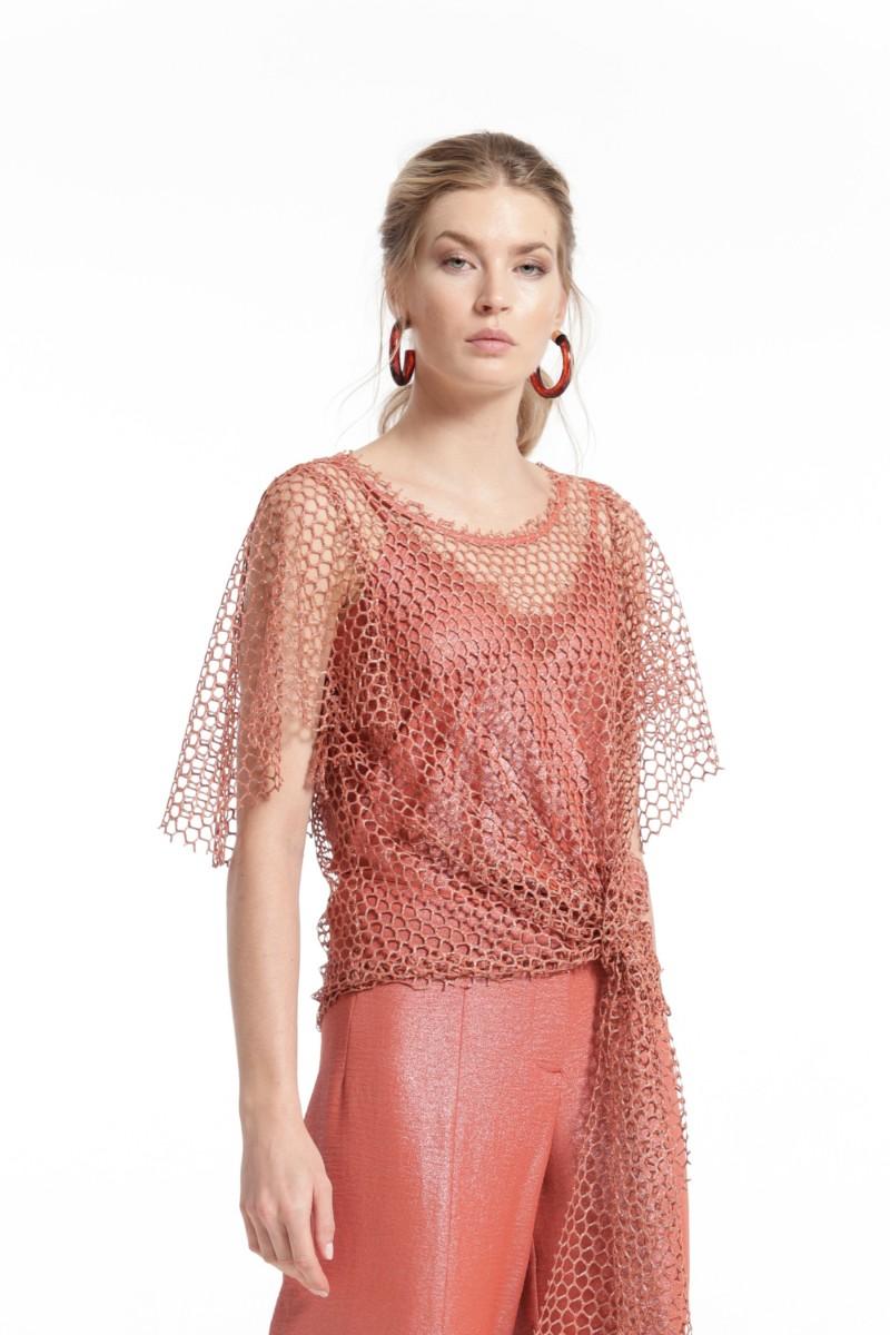 oky coky TOP ELOISA RED DE PUNTO LAMINADA Oferta especial de fábrica