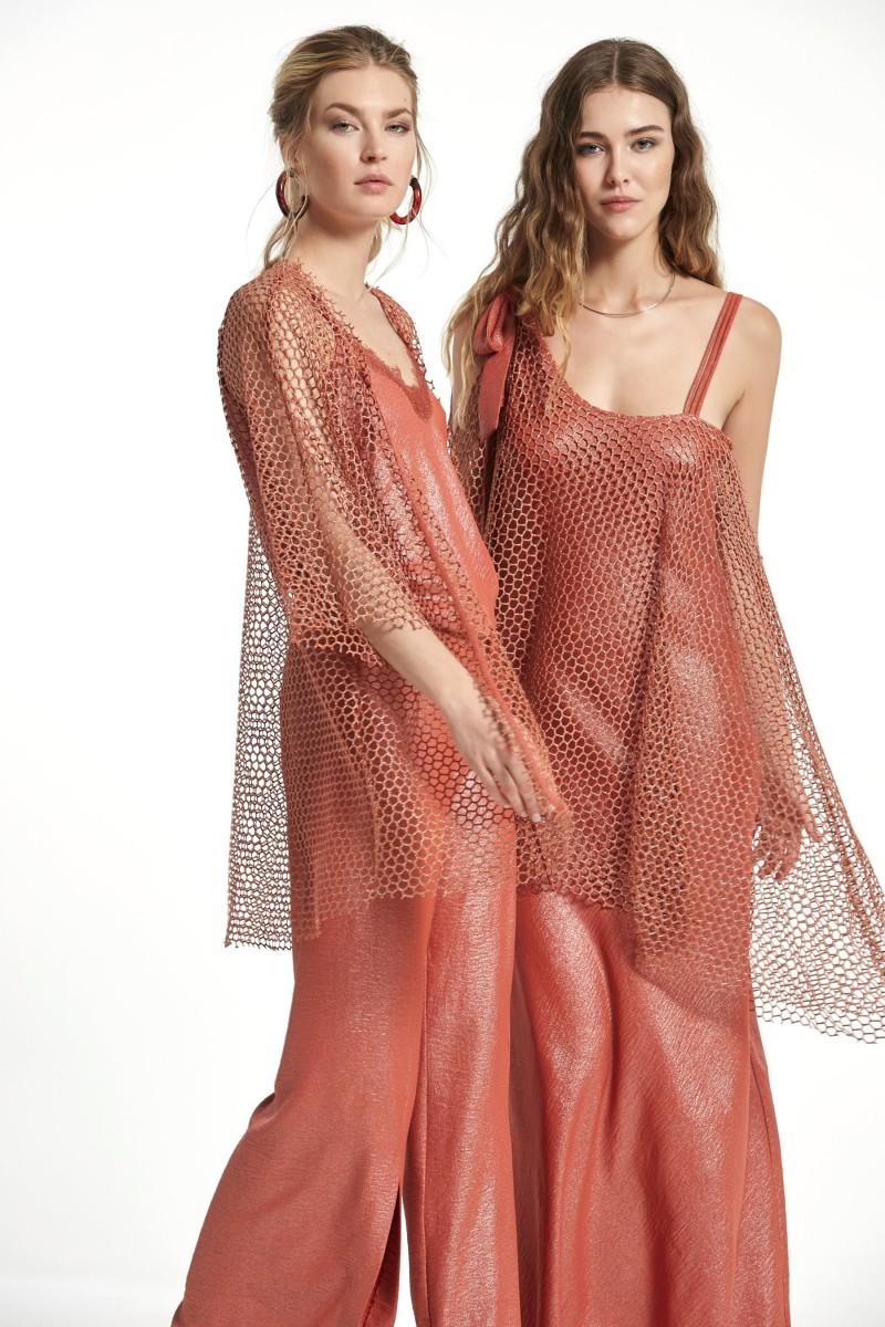 oky coky VESTIDO ALTER RED DE PUNTO LAMINADA Superdescuento
