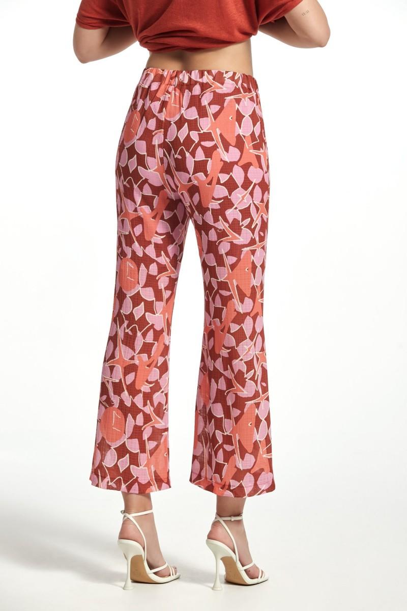 oky coky PANTALÓN FAISAN SEERSUCHER ESTAMPADO MULTICOLOR Descuento