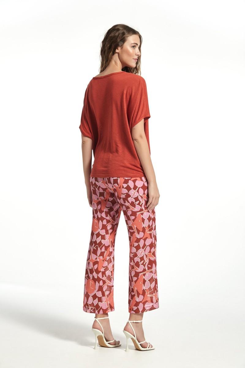 oky coky PANTALÓN FAISAN SEERSUCHER ESTAMPADO MULTICOLOR Descuento