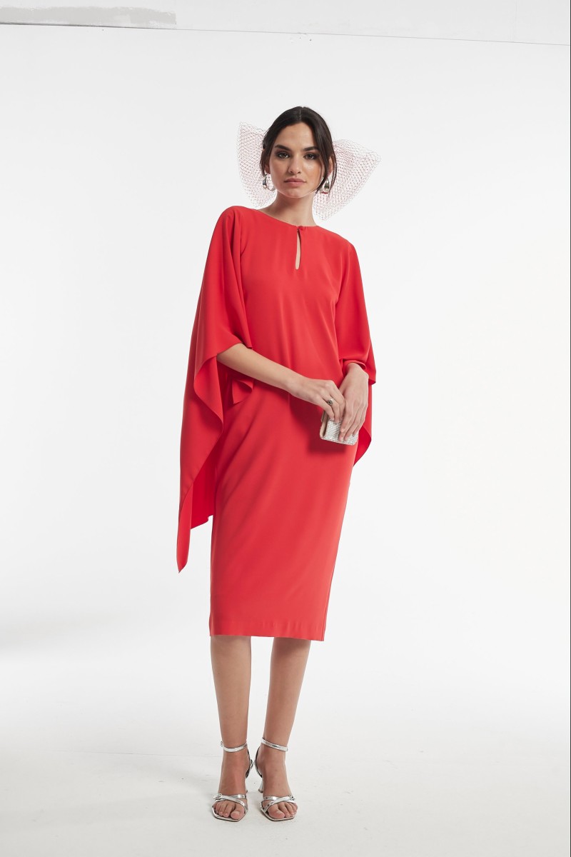oky coky VESTIDO ZALDON TEJIDO ACREPADO Precios de Black Friday
