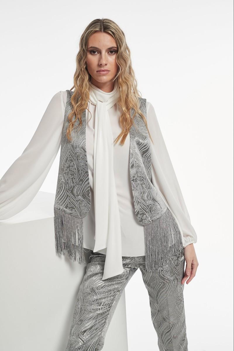 oky coky CHALECO VENAL JACQUARD LUREX En oferta
