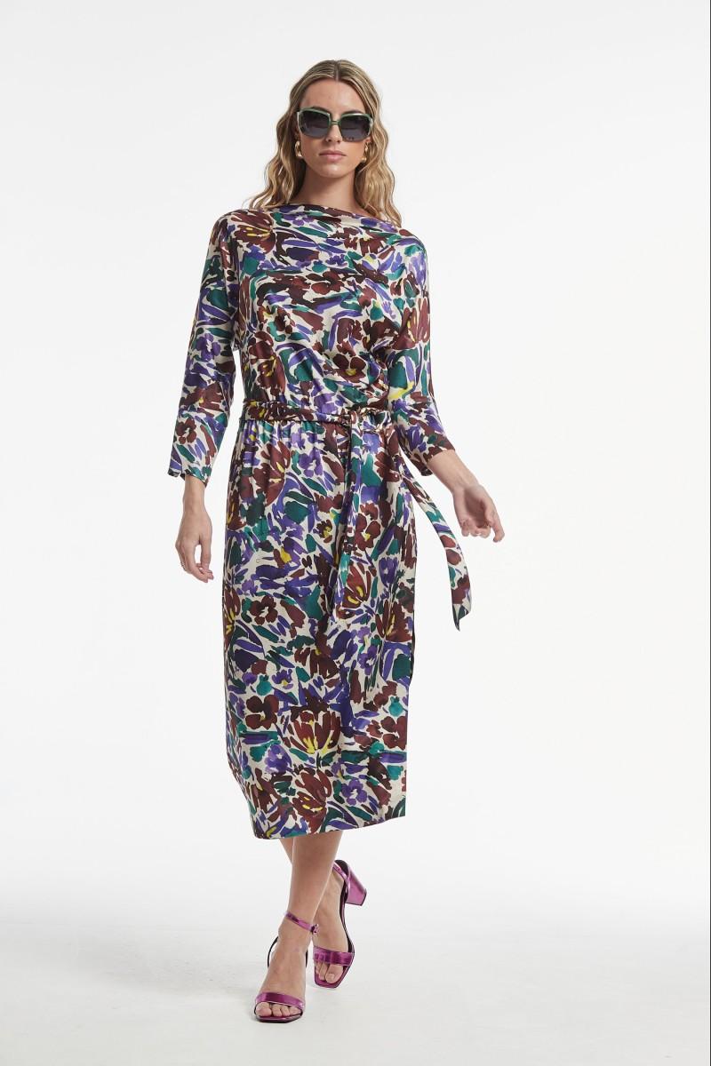 oky coky VESTIDO SILBAR VISCOSA ESTAMPADO FLORAL Venta caliente