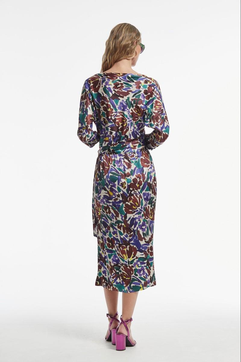 oky coky VESTIDO SILBAR VISCOSA ESTAMPADO FLORAL Venta caliente