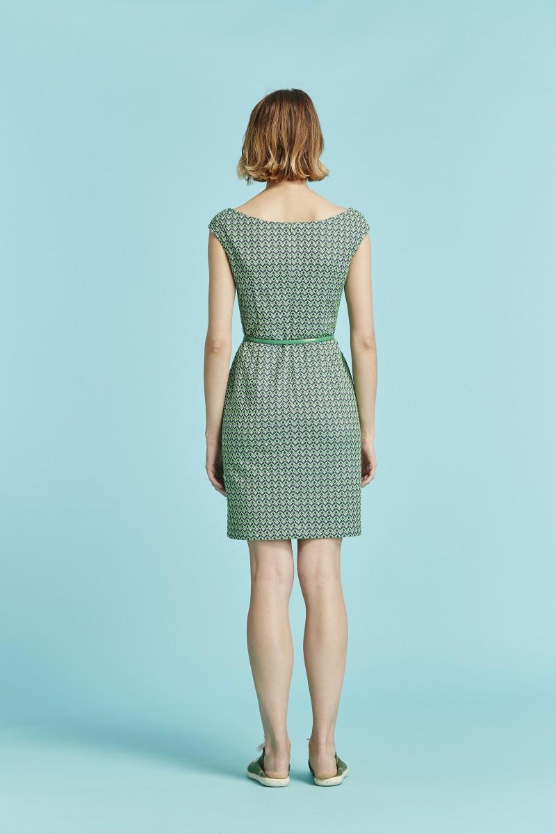 oky coky VESTIDO ENTALLADO RAEN MINI JAQUARD Rebajas de fábrica