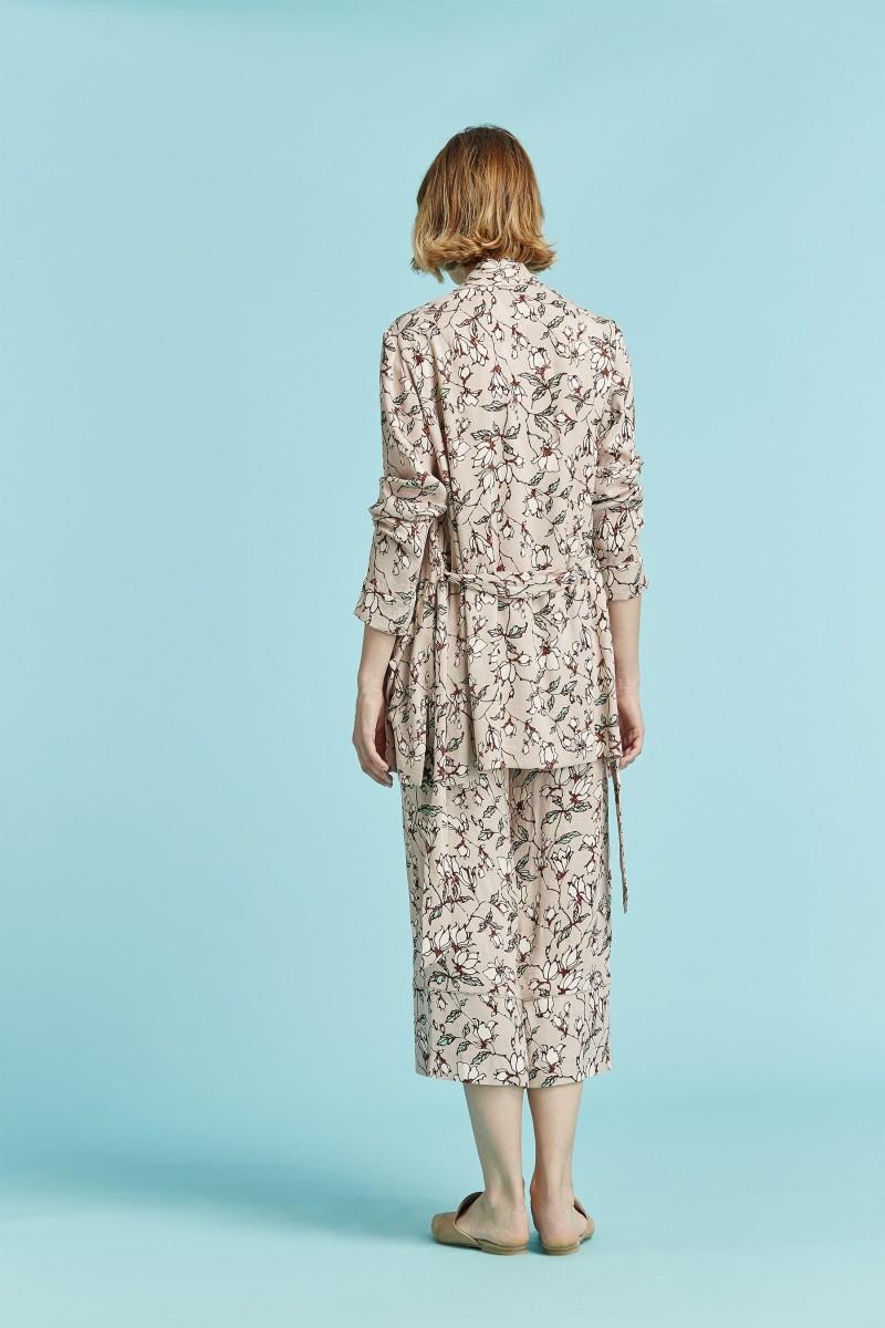 oky coky PANTALÓN CULOTTE JAQUARD ESTAMPADO Tienda
