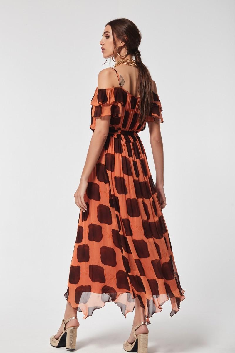 oky coky VESTIDO LAMIAL GASA BAMBULA ESTAMPADA Libre de impuestos