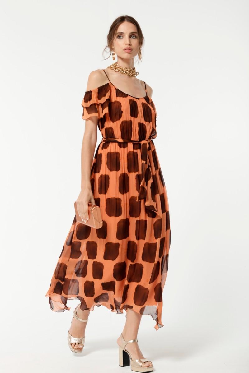 oky coky VESTIDO LAMIAL GASA BAMBULA ESTAMPADA Libre de impuestos