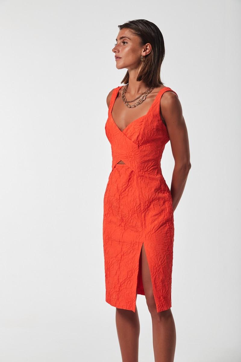 oky coky VESTIDO GAMEY JACQUARD DOBLE TEXTURA Ofertas de temporada