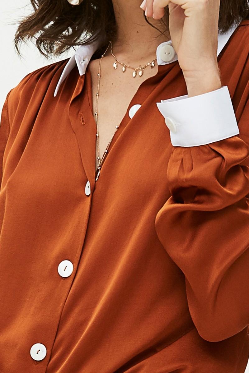 oky coky CAMISA FRUNCE CANESÚ-VISCOSA Liquidación