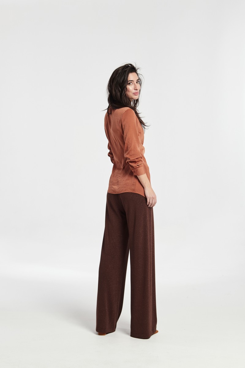 oky coky PANTALÓN PALAZZO GOMA CINTURA IWIRA PUNTO DE LUREX Últimos 3 días