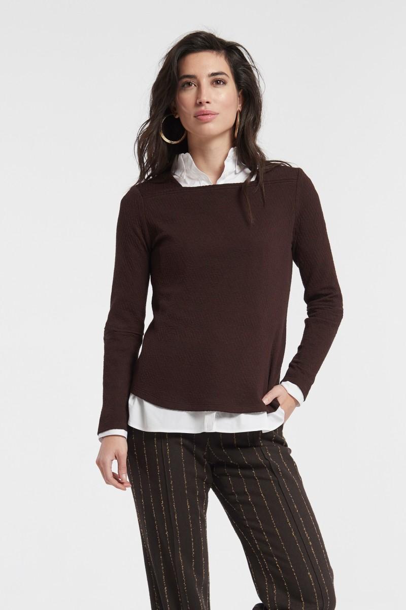 oky coky CAMISETA ESCOTE RECTO JACQUARD PUNTO