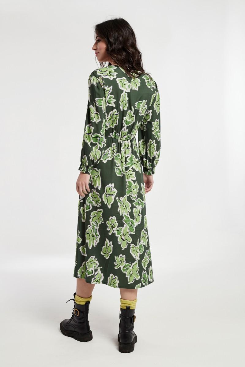 oky coky VESTIDO CON ATADO EN CINTURA ESTAMPADO FLOR Superdescuento