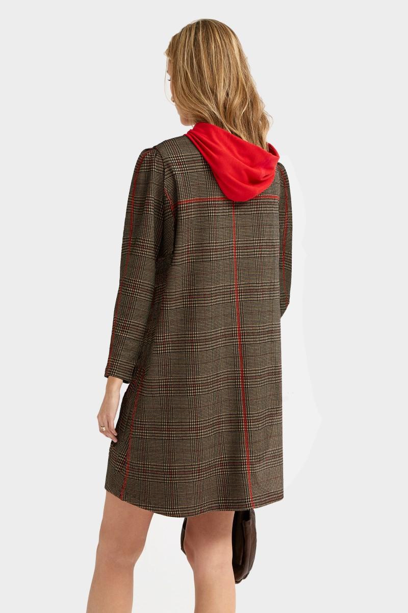 oky coky VESTIDO MANGA FRANCESA-PUNTO ROMA CUADRO GALES Precios de Black Friday