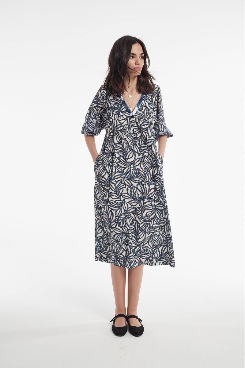 oky coky VESTIDO OTAWA SARGA LIGERA ESTAMPADA Outlet