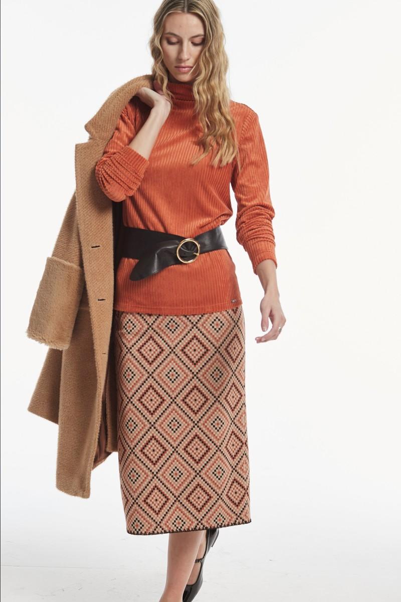 oky coky FALDA ARDEN JACQUARD PUNTO GEOMETRICO