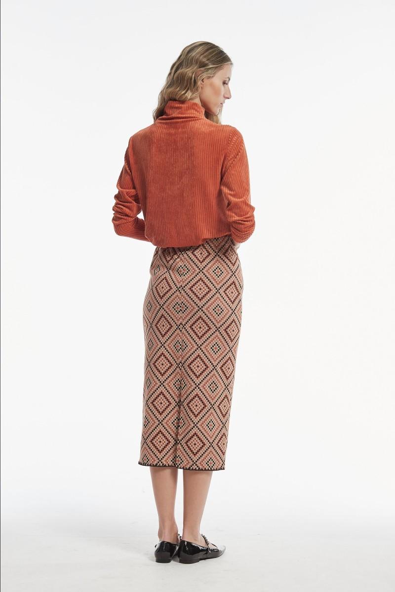 oky coky FALDA ARDEN JACQUARD PUNTO GEOMETRICO Ofertas