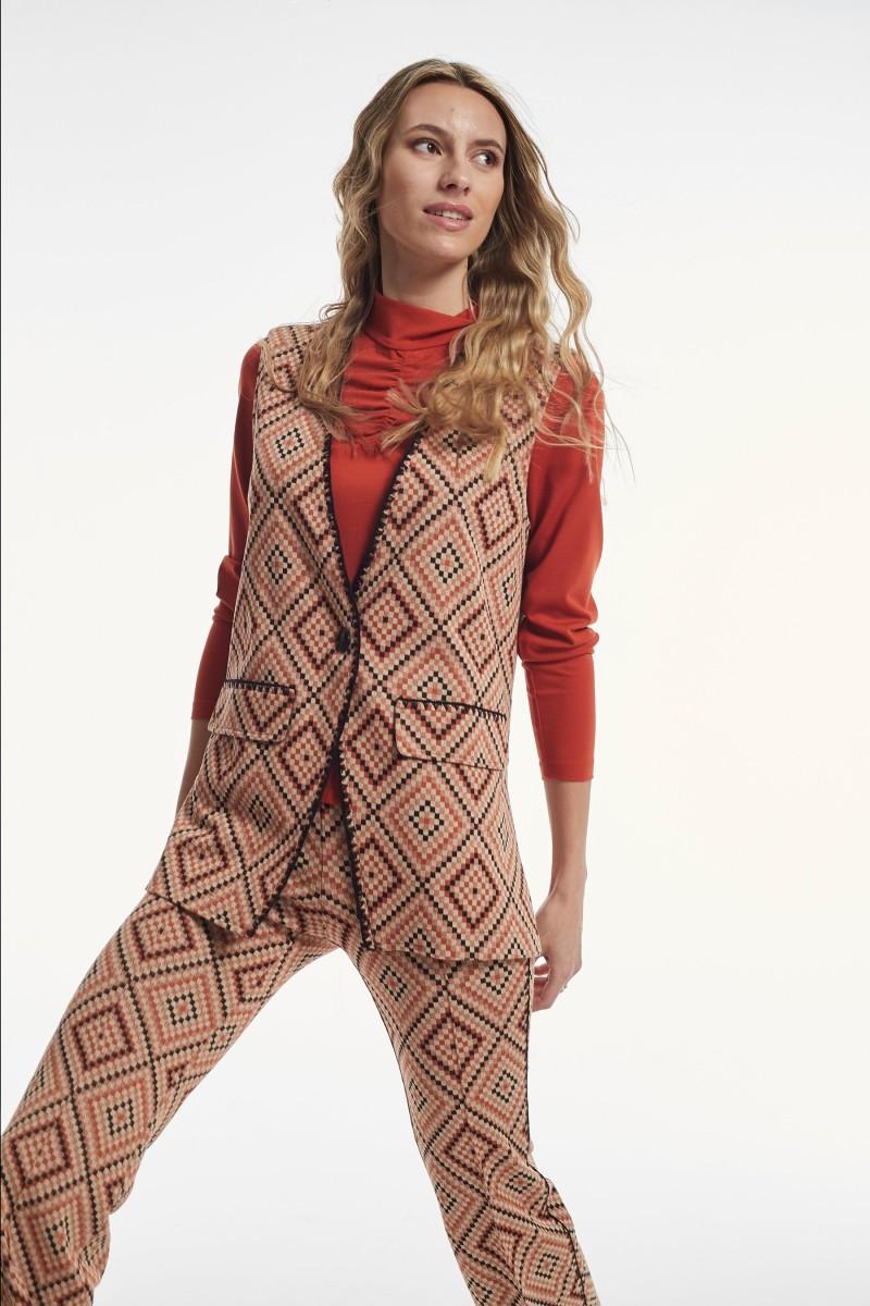oky coky CHALECO PILLAR JACQUARD PUNTO GEOMETRICO
