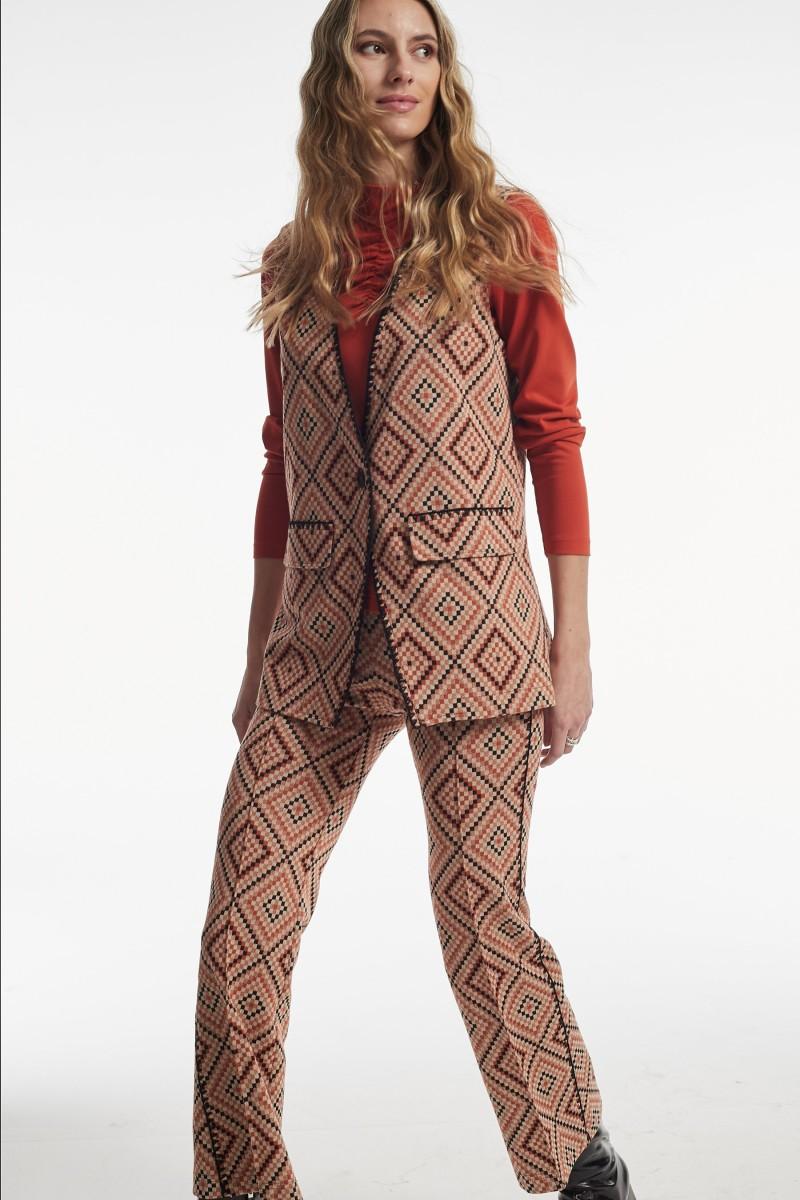 oky coky CHALECO PILLAR JACQUARD PUNTO GEOMETRICO Venta caliente