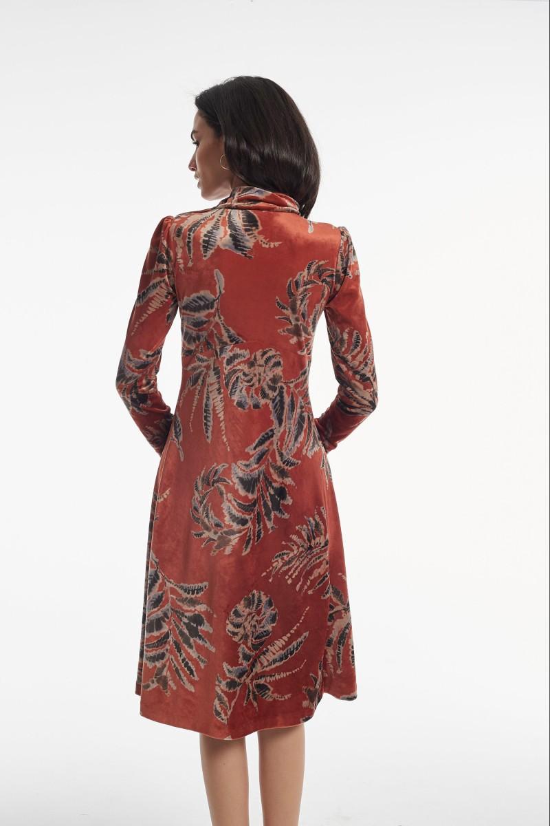 oky coky VESTIDO MOLON TERCIOPELO ESTAMPADO Mejor oferta