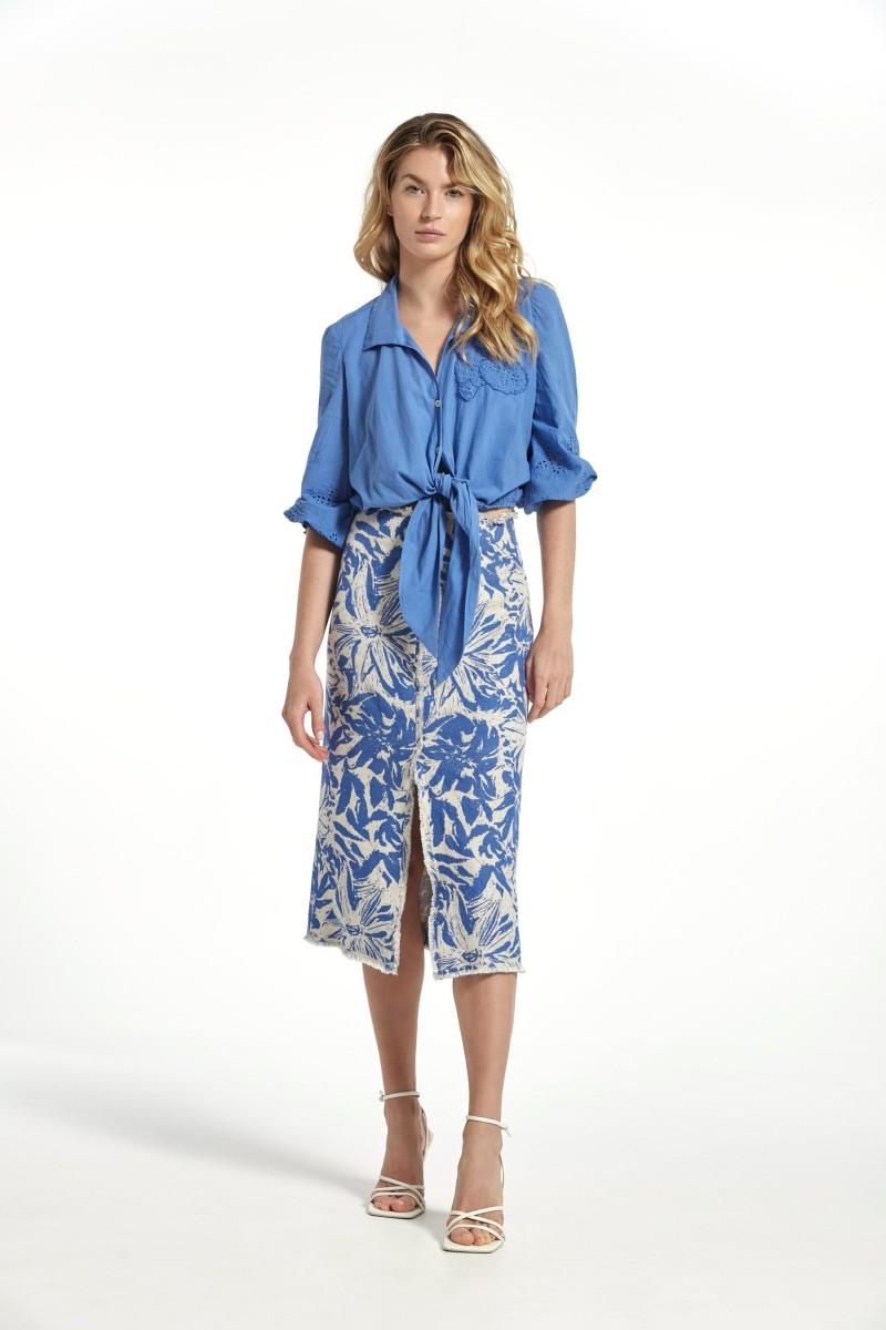 oky coky CAMISA URIBE VOILE BORDADO PERFORADO