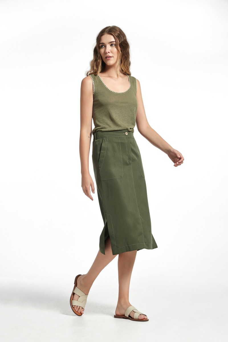 oky coky CAMISETA INTON PUNTO DE LINO RUSTICO