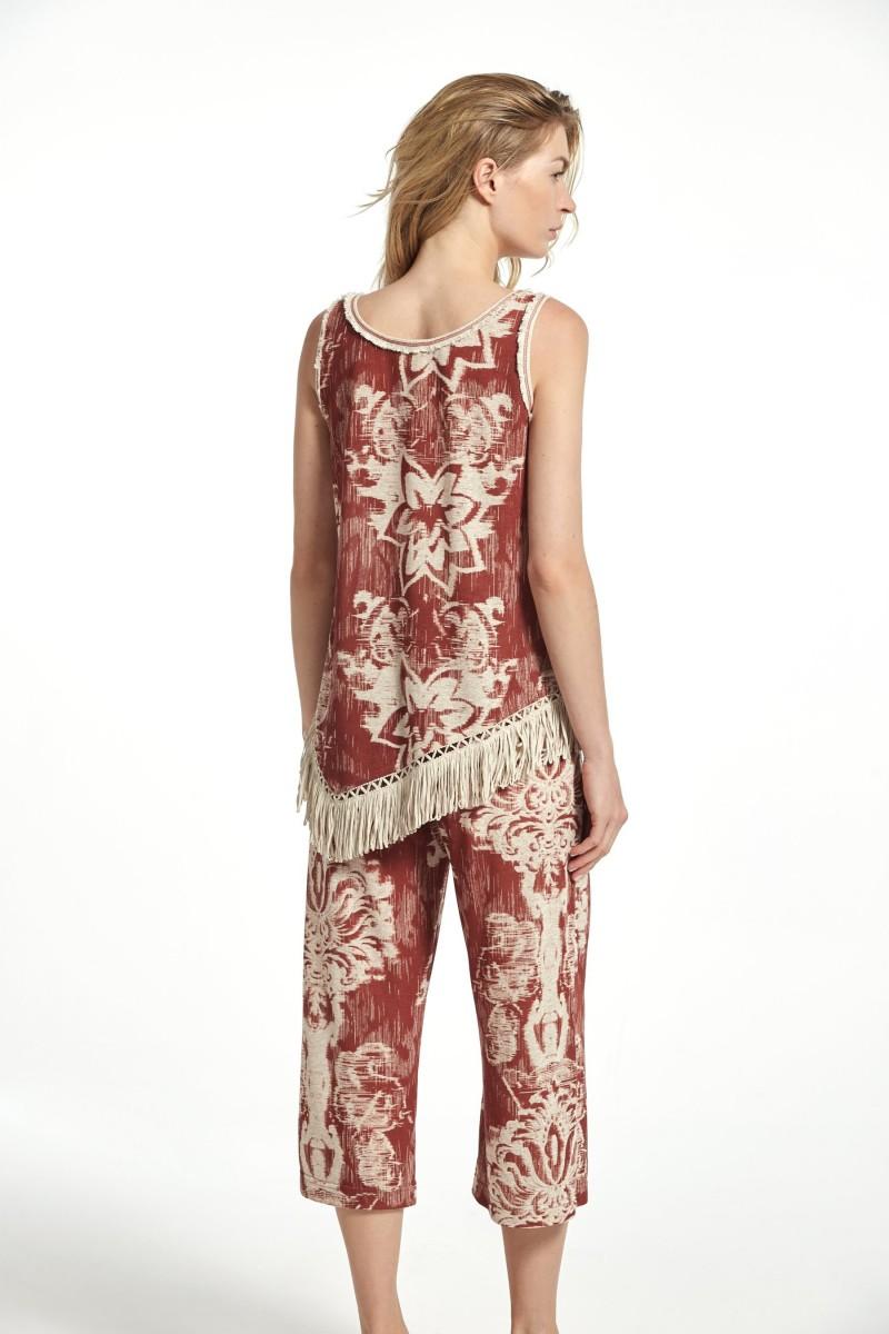 oky coky PANTALÓN CAEBO ESTAMPADO EFECTO LINO Descuentos del mes