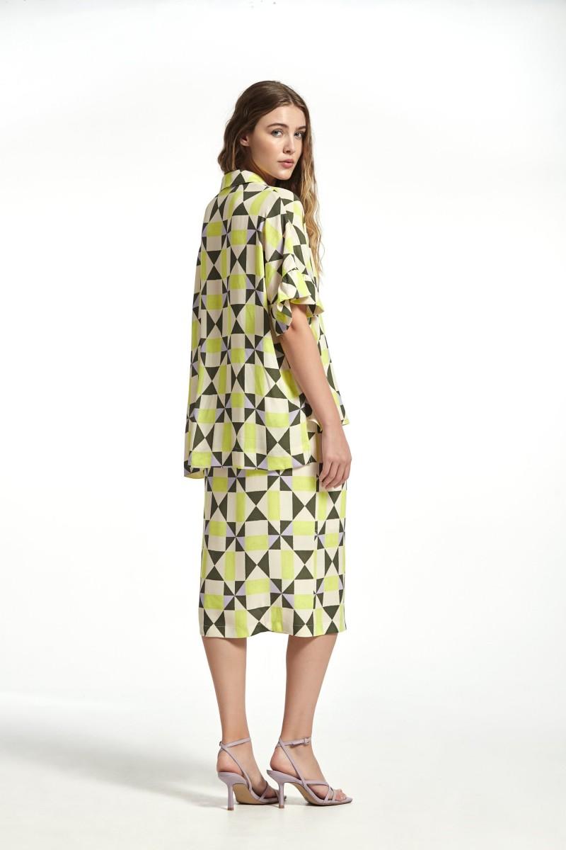 oky coky FALDA PERET CREP MARROCAIN ESTAMPADO Ofertas