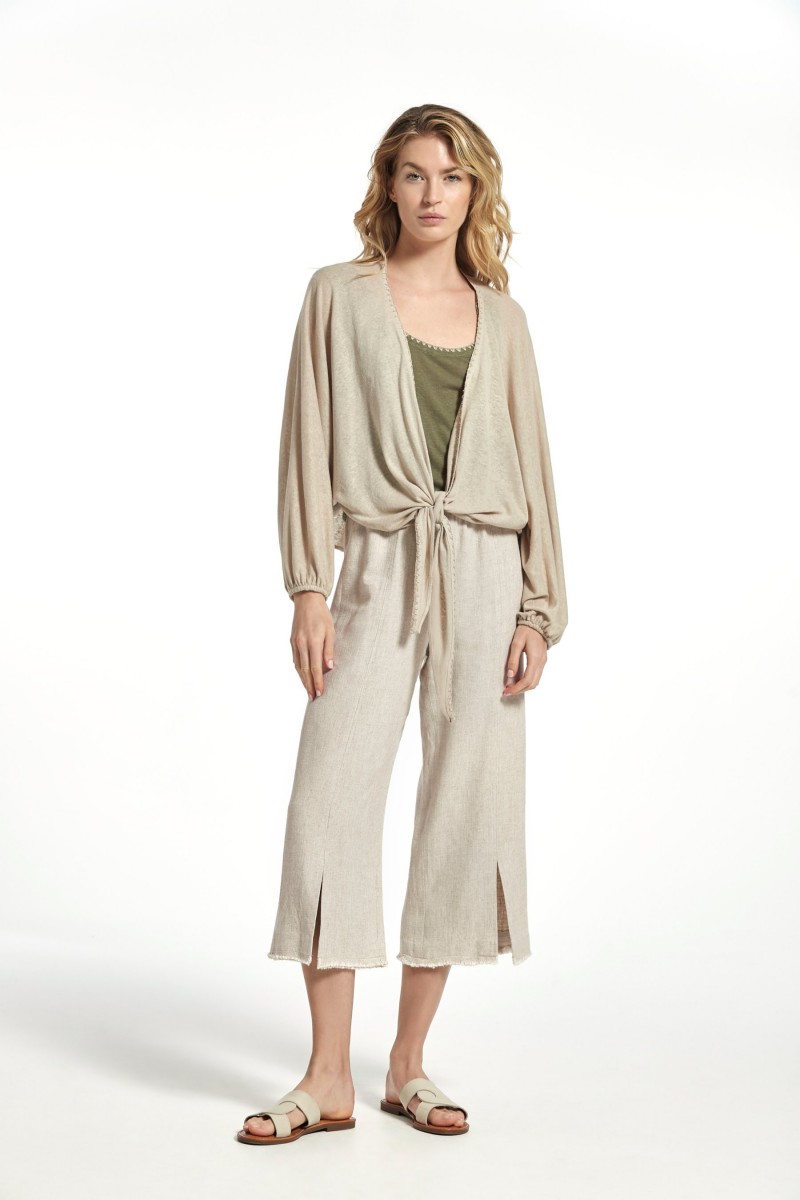 oky coky PANTALÓN BRUSE LINO RUSTICO Rebajas baratas