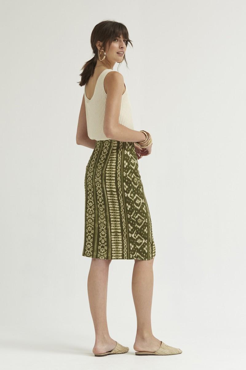 oky coky FALDA PAREO ÉTNICO BICOLOR En oferta