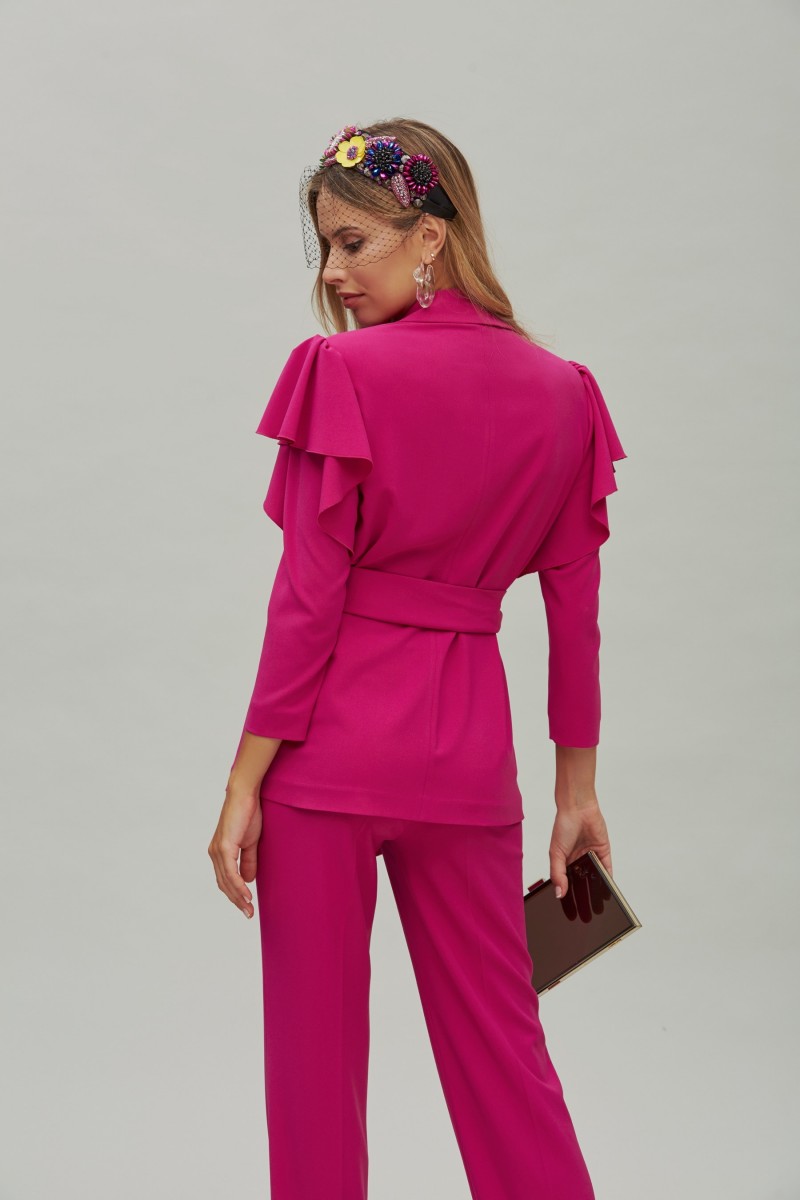 oky coky PANTALÓN RECTO CREPÉ Descuento por venta flash