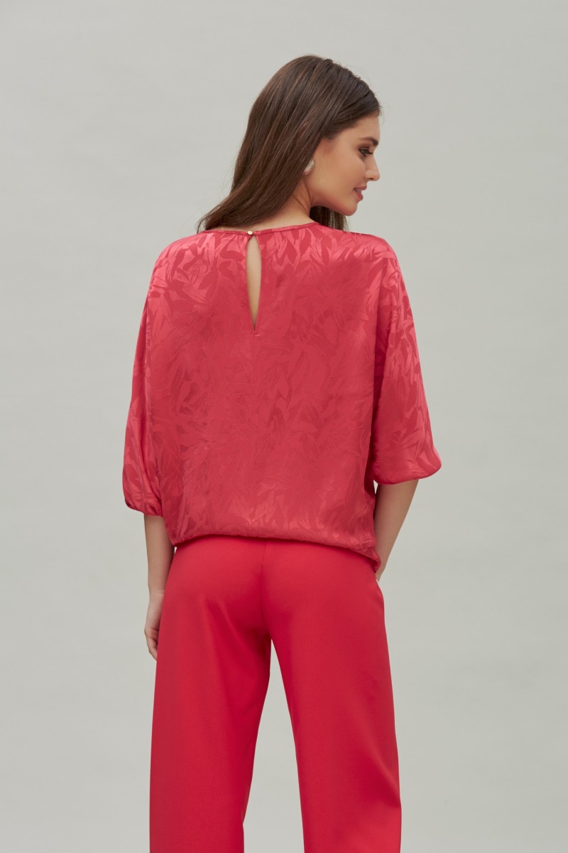 oky coky TOP MANGA JAPONESA JACQUARD VISCOSA Liquidación