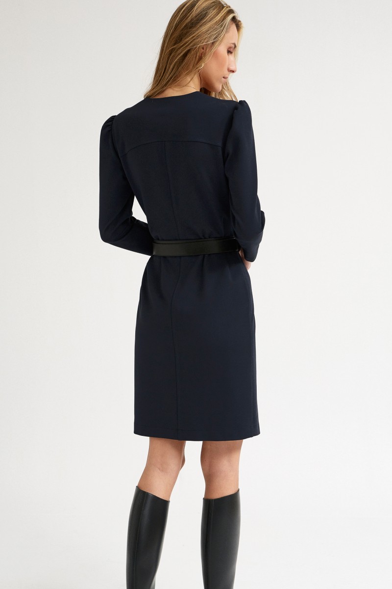 oky coky VESTIDO ESCOTE CUADRADO PUNTO ROMA En oferta