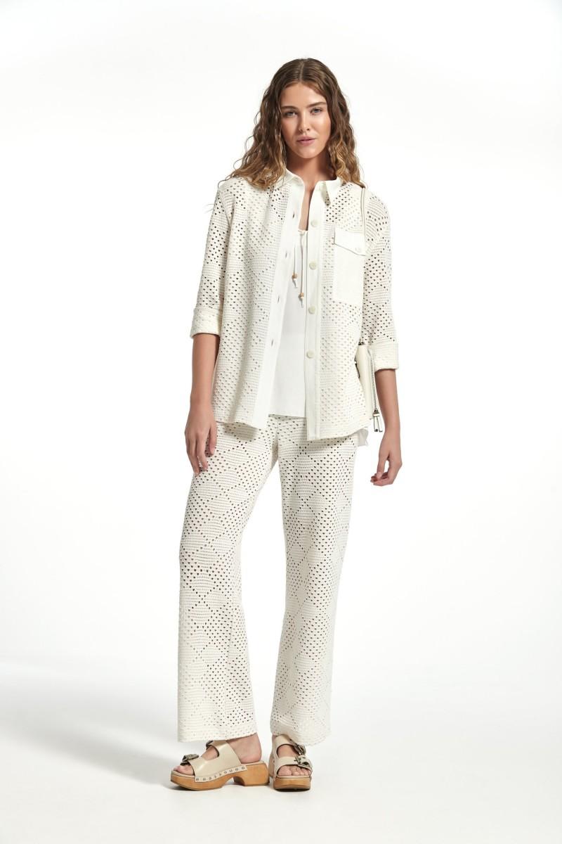 oky coky SOBRECAMISA BIBER PUNTO EFECTO CROCHET Los más vendidos