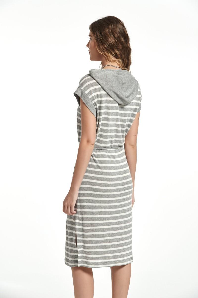 oky coky VESTIDO GORANE PUNTO LINO-VISCOSA RAYAS Liquidación