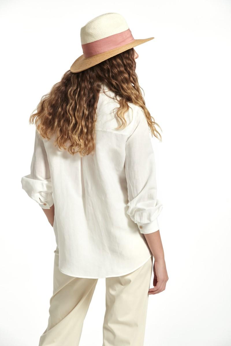 oky coky BLUSA SAMOA LINO CON TEXTURA ÚLTIMAS EDICIONES