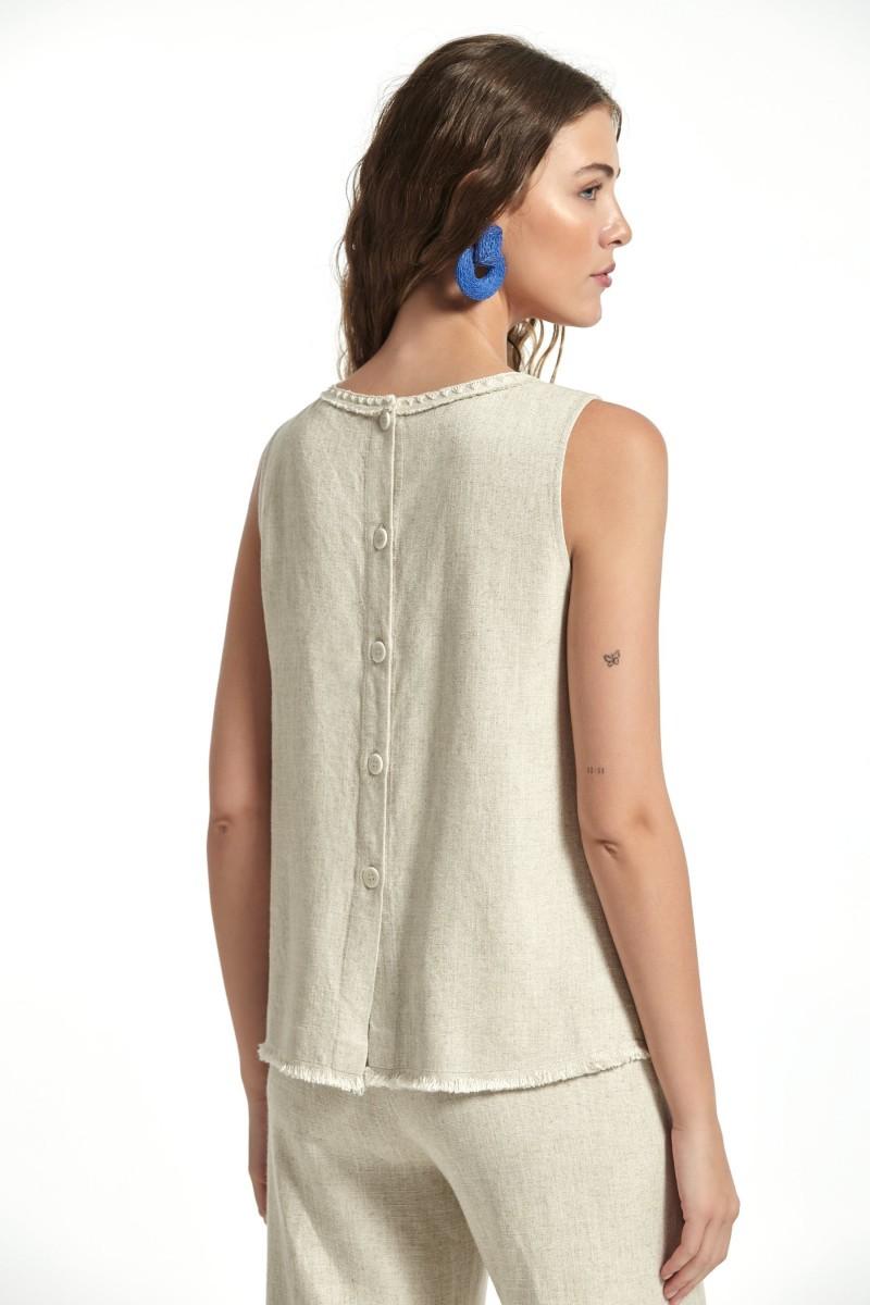 oky coky TOP BASTON LINO RUSTICO Superdescuento