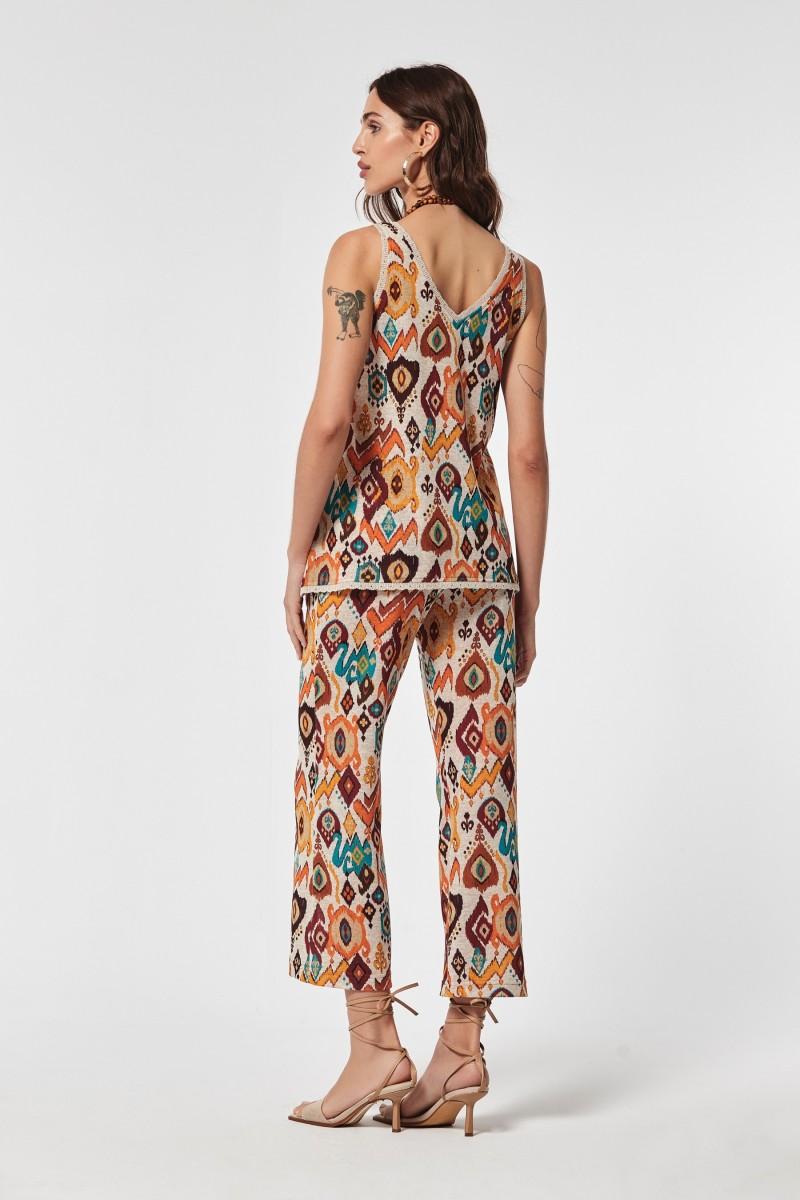 oky coky PANTALÓN FAISAN ESTAMPADO IKAT Envío internacional gratuito
