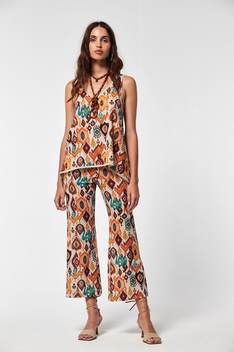 oky coky PANTALÓN FAISAN ESTAMPADO IKAT Envío internacional gratuito