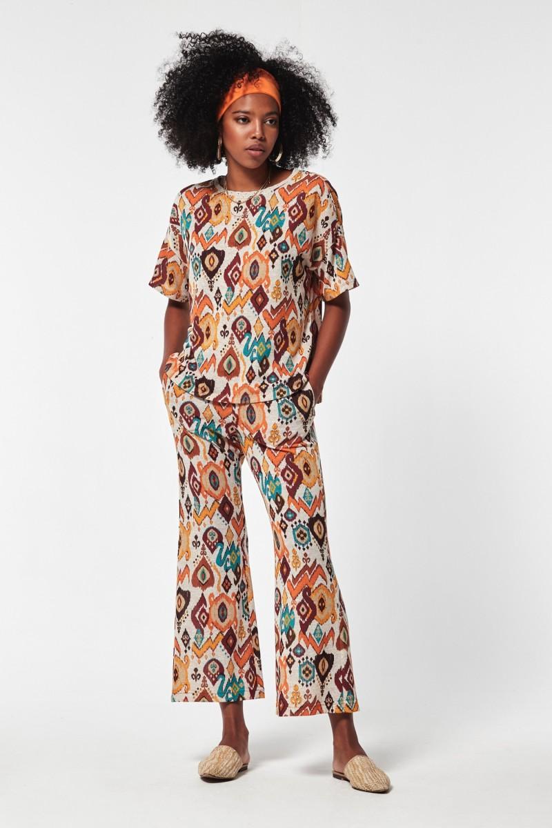oky coky PANTALÓN FAISAN ESTAMPADO IKAT Envío internacional gratuito