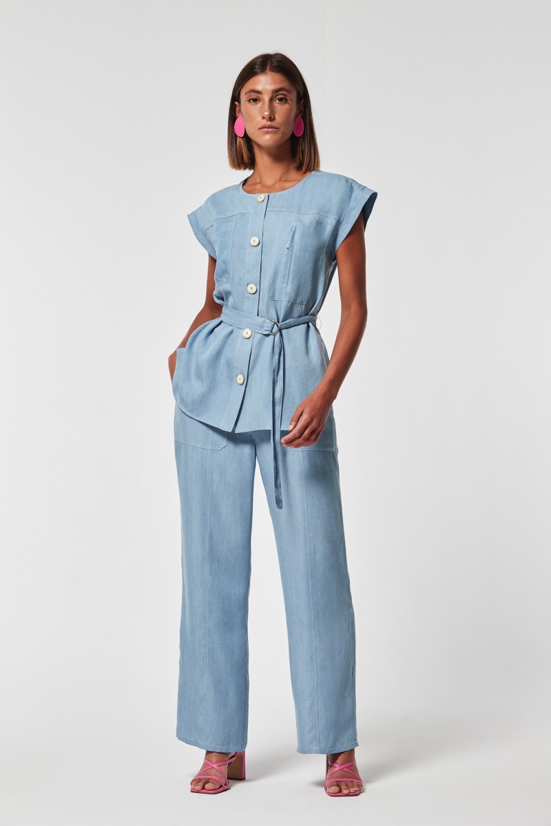 oky coky PANTALÓN GRASEL TENCEL JEANS Tienda de fábrica