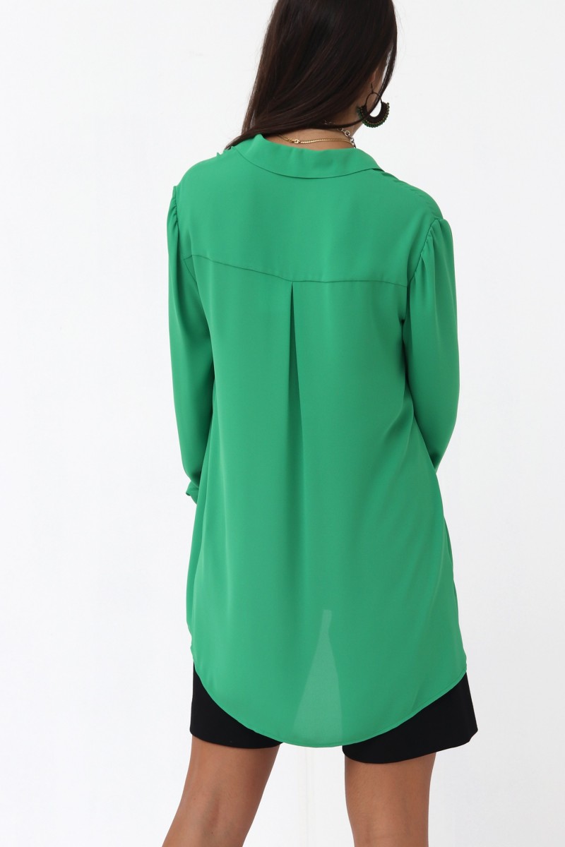 oky coky CAMISA LARGA DE GASA ABERTURAS Descuento por venta flash