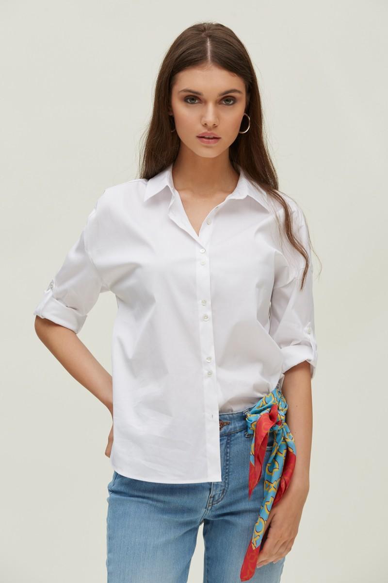 oky coky CAMISA BASICA EN POPELÍN STRETCH