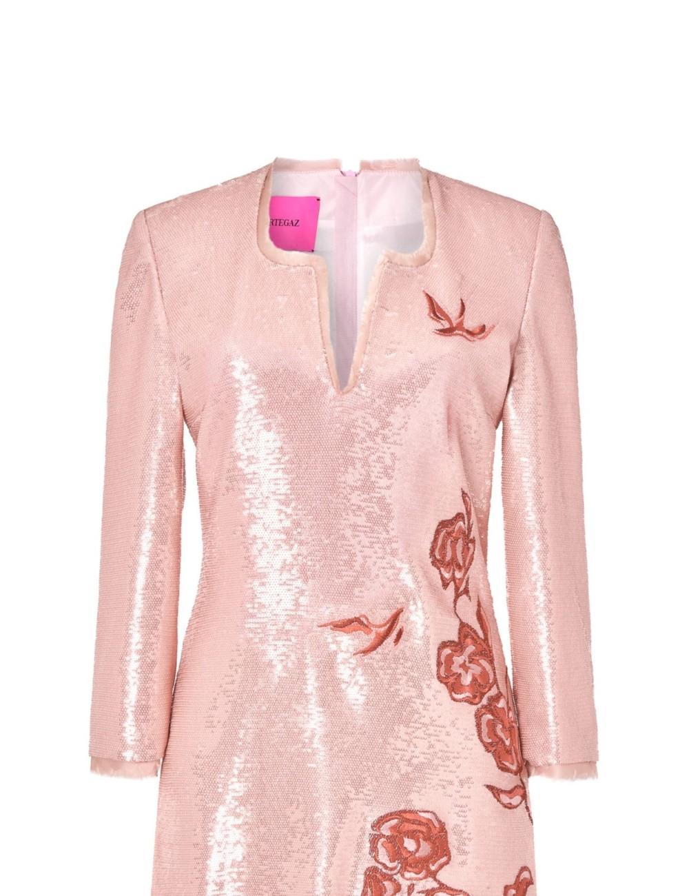 pertegaz Vestido manga larga lentejuelas bordado floral En oferta